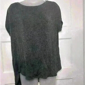 Ginger G Charcoal Gray Tunic Tee Perfect For Leggings Sz M